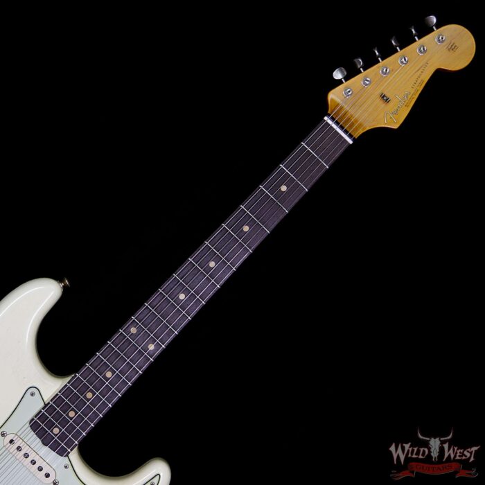 Fender Custom Shop 1963 Stratocaster Journeyman Relic with Dirty Neck Rosewood Board Vintage White - Image 9