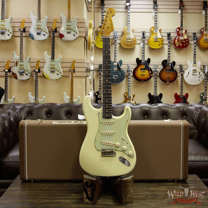 Fender Custom Shop 1963 Stratocaster Journeyman Relic with Dirty Neck Rosewood Board Vintage White - Image 12