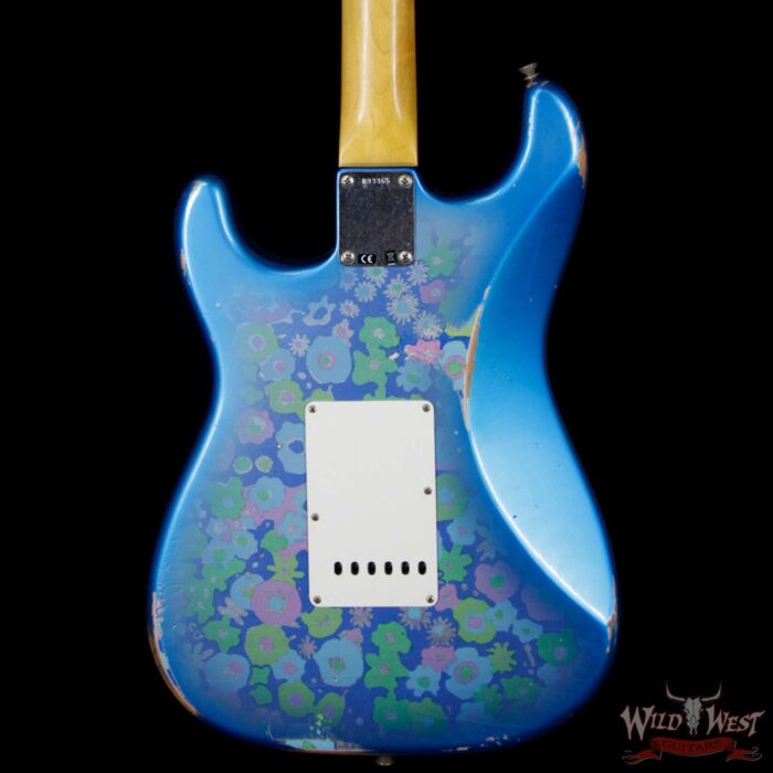 Fender Custom Shop 1963 Stratocaster Relic Rosewood Fingerboard Blue Flower - Image 7