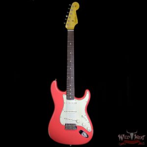 2018 Fender Custom Shop 1963 Stratocaster Relic Rosewood Fingerboard Fiesta Red - Image 2