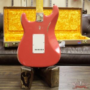 2018 Fender Custom Shop 1963 Stratocaster Relic Rosewood Fingerboard Fiesta Red - Image 9