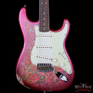 2018 Fender Custom Shop 1963 Stratocaster Relic Rosewood Fingerboard Pink Paisley - Image 3
