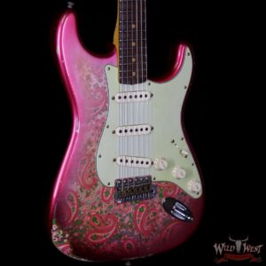 2018 Fender Custom Shop 1963 Stratocaster Relic Rosewood Fingerboard Pink Paisley - Image 4