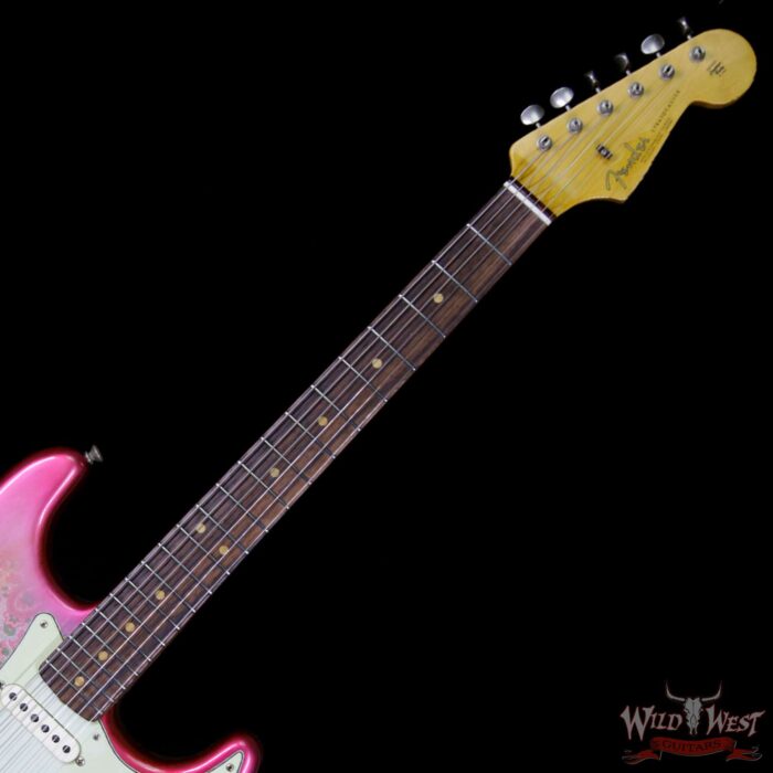 2018 Fender Custom Shop 1963 Stratocaster Relic Rosewood Fingerboard Pink Paisley - Image 9