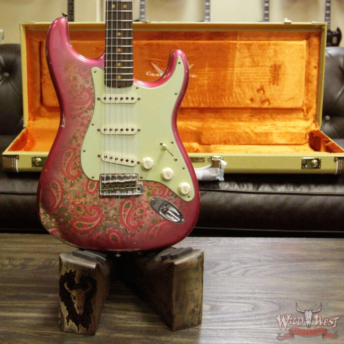 2018 Fender Custom Shop 1963 Stratocaster Relic Rosewood Fingerboard Pink Paisley - Image 13
