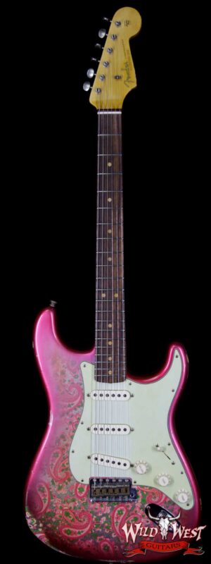 2018 Fender Custom Shop 1963 Stratocaster Relic Rosewood Fingerboard Pink Paisley