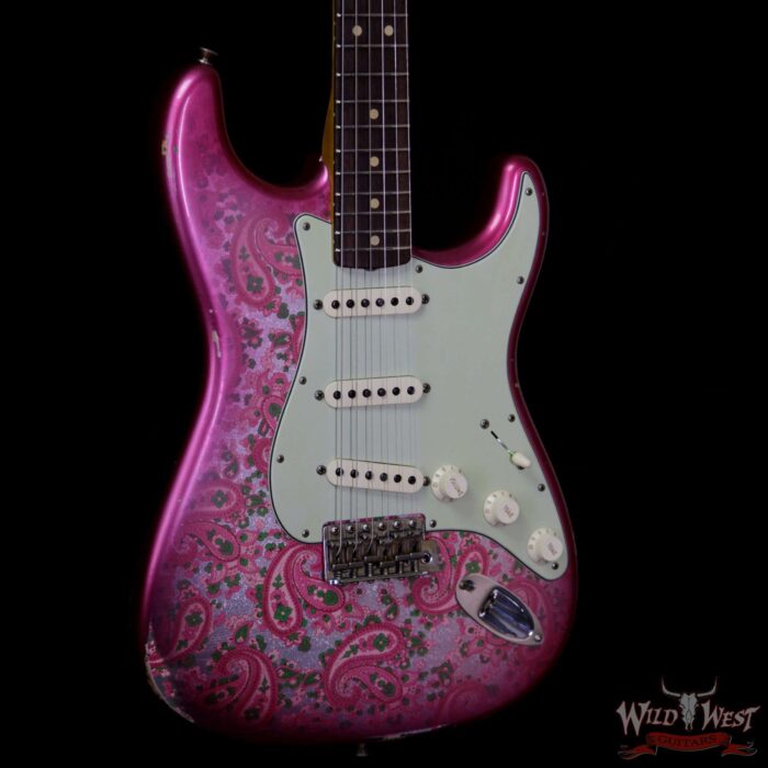 Fender Custom Shop 1963 Stratocaster Relic Rosewood Fingerboard Pink Paisley - Image 4