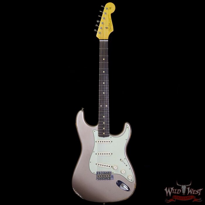 Fender Custom Shop 1963 Stratocaster Relic Rosewood Fingerboard Shoreline Gold - Image 5