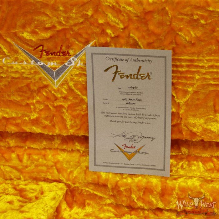 Fender Custom Shop 1963 Stratocaster Relic Rosewood Fingerboard Shoreline Gold - Image 16