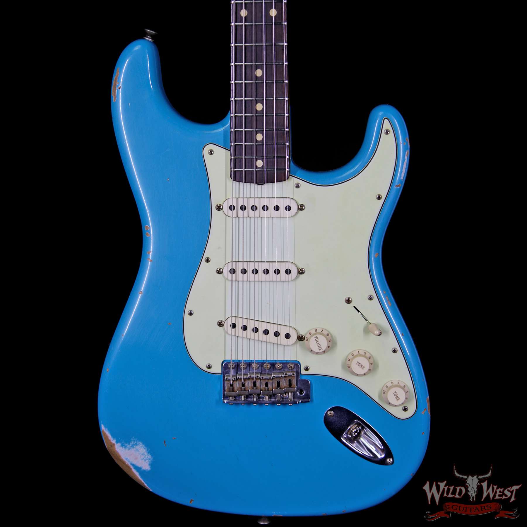 fender-1963strat-relic-taos-r93538-bbf__wwg.jpg 2018 Fender Custom Shop 1963 Stratocaster Relic Rosewood Fingerboard Taos Turquoise - Image 3