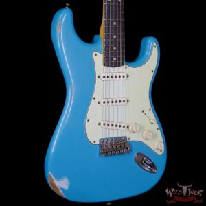 2018 Fender Custom Shop 1963 Stratocaster Relic Rosewood Fingerboard Taos Turquoise - Image 4