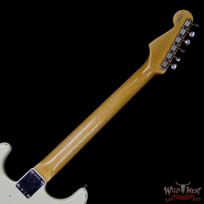 Fender Custom Shop 1963 Stratocaster Relic Rosewood Fingerboard Vintage White - Image 11