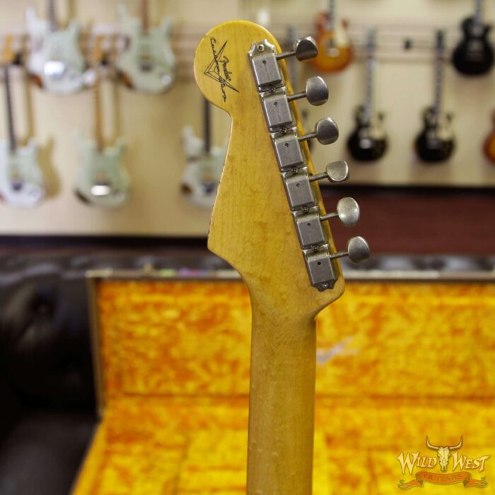 Fender Custom Shop 1963 Stratocaster Relic Rosewood Fingerboard Vintage White - Image 10