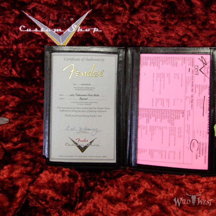 Fender Custom Shop 1963 Telecaster Heavy Relic Double Binding Rosewood Board Sonic Blue over Pink Paisley - Image 16