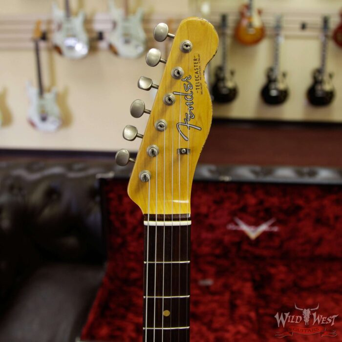 Fender Custom Shop 1963 Telecaster Heavy Relic Double Binding Rosewood Board Sonic Blue over Pink Paisley - Image 11
