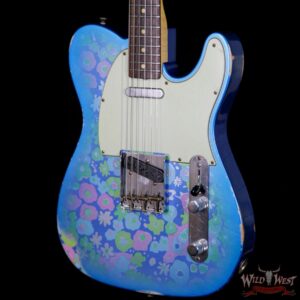 Fender Custom Shop 1963 Telecaster Relic Rosewood Fingerboard Blue Flower - Image 2
