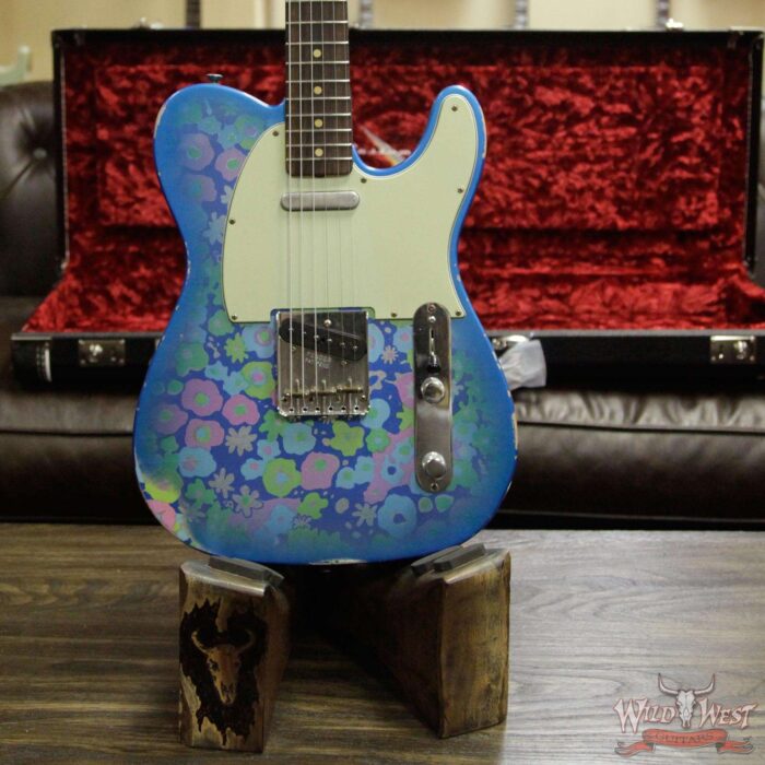 Fender Custom Shop 1963 Telecaster Relic Rosewood Fingerboard Blue Flower - Image 13