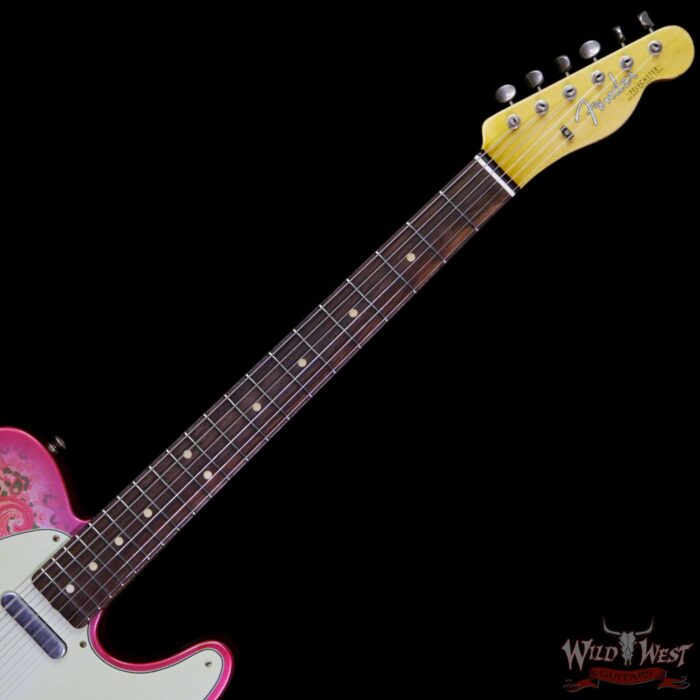 Fender Custom Shop 1963 Telecaster Relic Rosewood Fingerboard Pink Paisley - Image 8