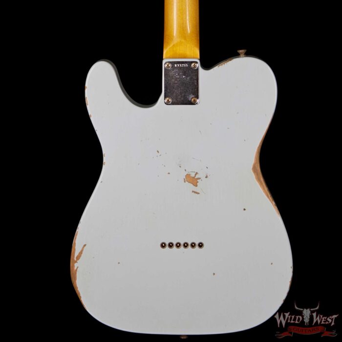 2018 Fender Custom Shop 1963 Telecaster Relic Rosewood Fingerboard Sonic Blue - Image 7
