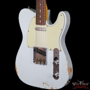 2018 Fender Custom Shop 1963 Telecaster Relic Rosewood Fingerboard Sonic Blue - Image 2