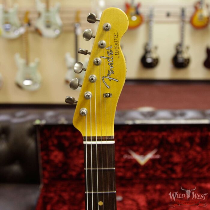 2018 Fender Custom Shop 1963 Telecaster Relic Rosewood Fingerboard Sonic Blue - Image 8