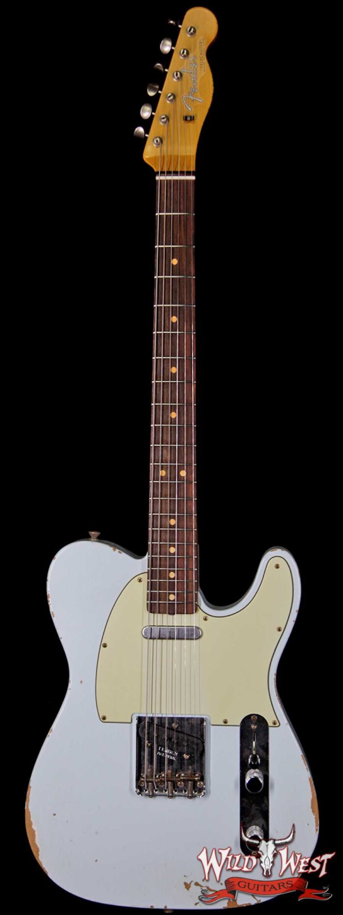 2018 Fender Custom Shop 1963 Telecaster Relic Rosewood Fingerboard Sonic Blue - Image 1