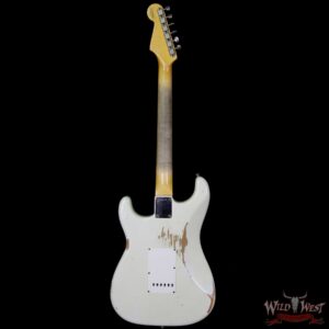 Fender Custom Shop 1960 Stratocaster Heavy Relic Rosewood Slab Board Olympic White - Image 6