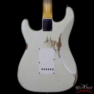 Fender Custom Shop 1960 Stratocaster Heavy Relic Rosewood Slab Board Olympic White - Image 7
