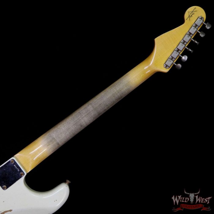 Fender Custom Shop 1960 Stratocaster Heavy Relic Rosewood Slab Board Olympic White - Image 11