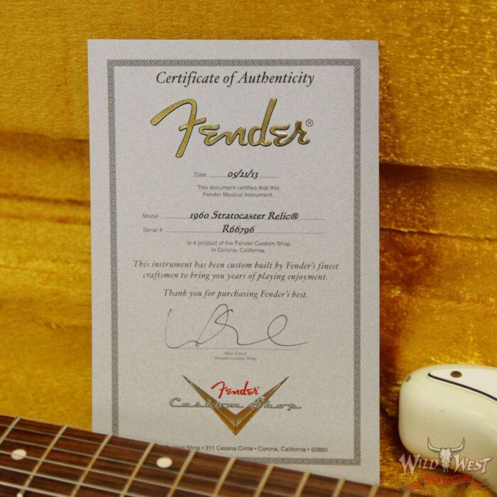 Fender Custom Shop 1960 Stratocaster Heavy Relic Rosewood Slab Board Olympic White - Image 16