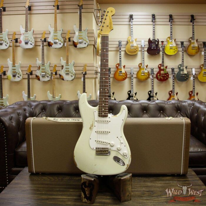 Fender Custom Shop 1960 Stratocaster Heavy Relic Rosewood Slab Board Olympic White - Image 12