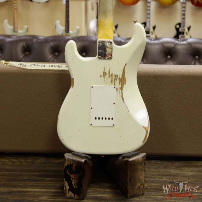 Fender Custom Shop 1960 Stratocaster Heavy Relic Rosewood Slab Board Olympic White - Image 15