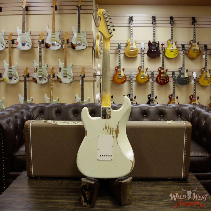 Fender Custom Shop 1960 Stratocaster Heavy Relic Rosewood Slab Board Olympic White - Image 14