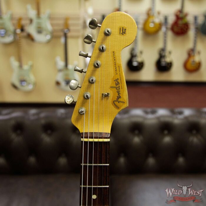 Fender Custom Shop 1960 Stratocaster Heavy Relic Rosewood Slab Board Olympic White - Image 8