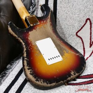 Fender Custom Shop Wild West Guitars 25th Anniversary 1960 Stratocaster Madagascar Rosewood Fretboard Heavy Relic 3 Tone Sunburst 7.45 LBS - Image 13