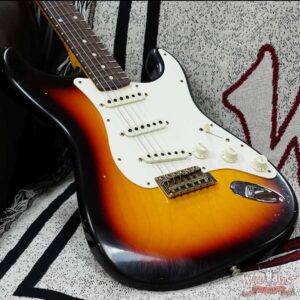 Fender Custom Shop Kyle McMillin Masterbuilt 1959 Trans Stratocaster AAA Flame Maple Neck Journeyman Relic 3 Tone Sunburst 7.60 LBS - Image 8