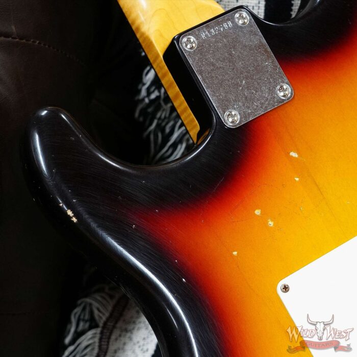 Fender Custom Shop Kyle McMillin Masterbuilt 1959 Trans Stratocaster AAA Flame Maple Neck Journeyman Relic 3 Tone Sunburst 7.60 LBS - Image 14