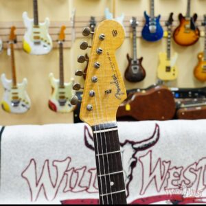 Fender Custom Shop Kyle McMillin Masterbuilt 1959 Trans Stratocaster AAA Flame Maple Neck Journeyman Relic 3 Tone Sunburst 7.60 LBS - Image 7