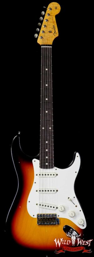 Fender Custom Shop Kyle McMillin Masterbuilt 1959 Trans Stratocaster AAA Flame Maple Neck Journeyman Relic 3 Tone Sunburst 7.60 LBS