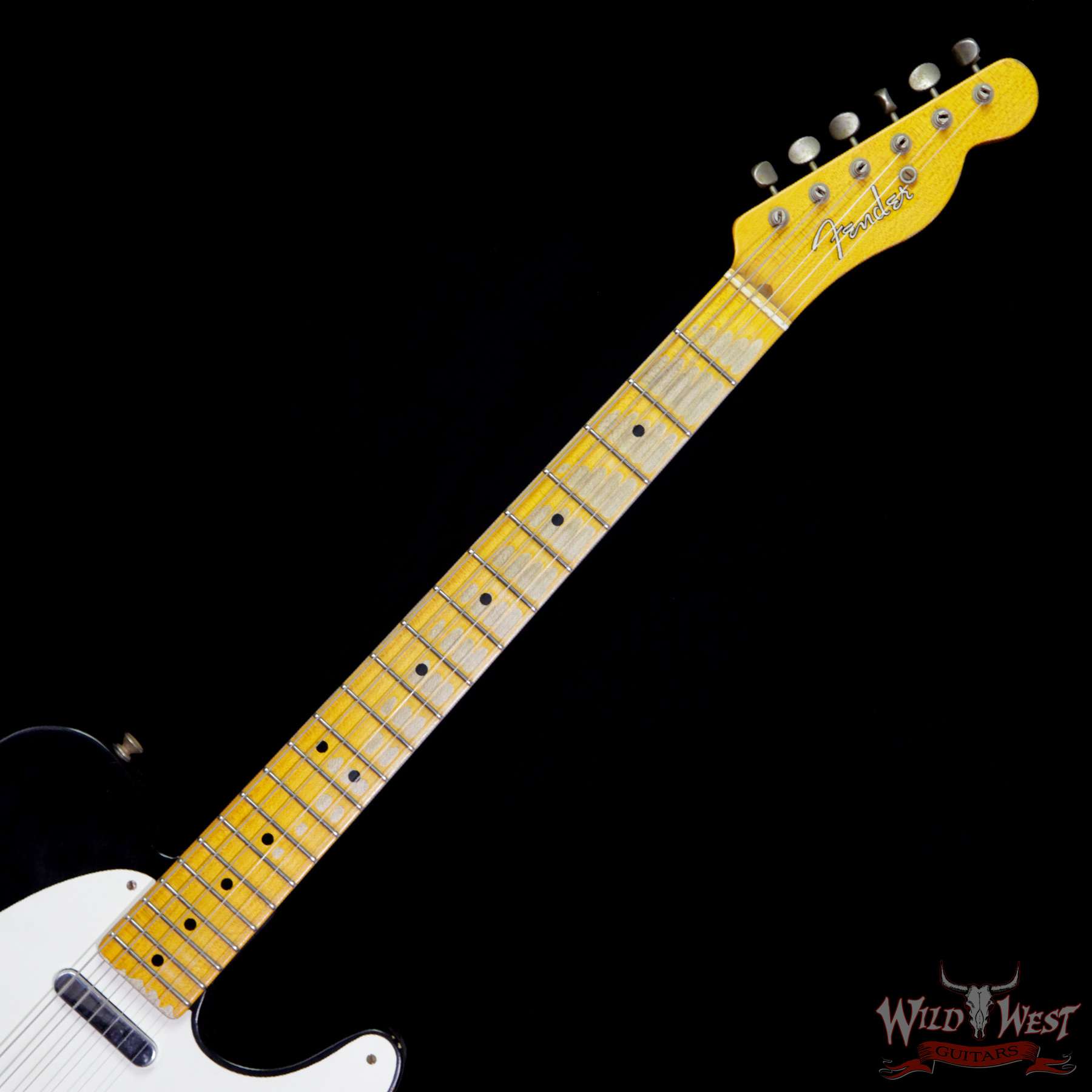 fender-51nocaster-blk-r13290-bnf__wwg.jpg Fender Custom Shop 1951 Nocaster Telecaster Heavy Relic Maple Neck Faded Black - Image 8