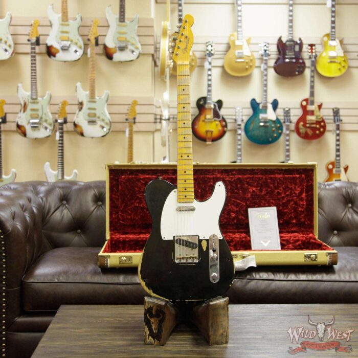 Fender Custom Shop 1951 Nocaster Telecaster Heavy Relic Maple Neck Faded Black - Image 10