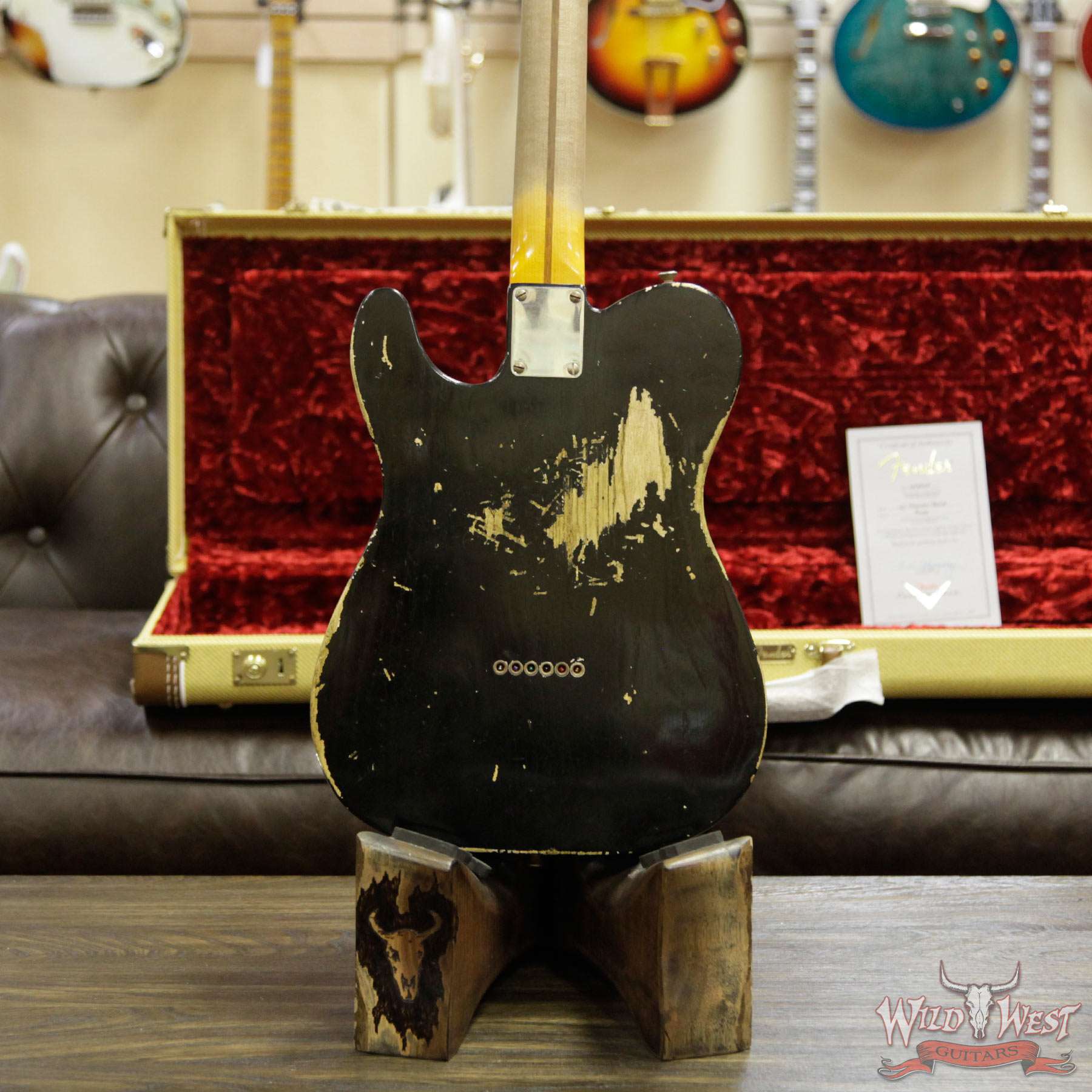 fender-51nocaster-blk-r13290-d3__wwg.jpg Fender Custom Shop 1951 Nocaster Telecaster Heavy Relic Maple Neck Faded Black - Image 15