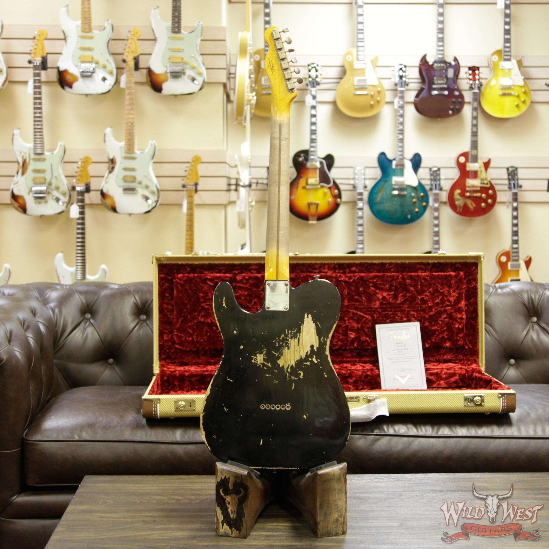 fender-51nocaster-blk-r13290-d4__wwg.jpg Fender Custom Shop 1951 Nocaster Telecaster Heavy Relic Maple Neck Faded Black - Image 13