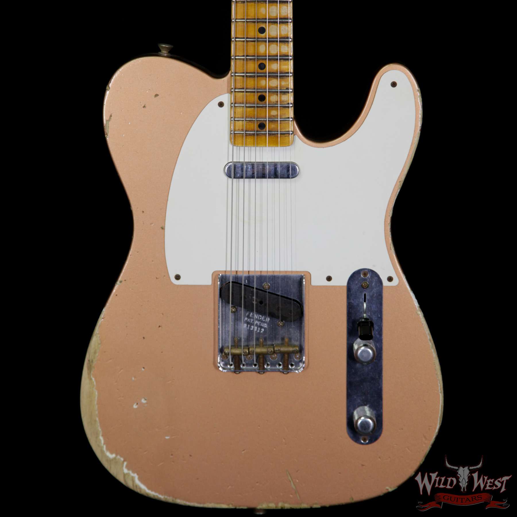 fender-52tele-hurel-cpr-r13312-bbf__wwg.jpg Fender Custom Shop 1952 Telecaster Heavy Relic Maple Streamlined U Neck Copper - Image 3