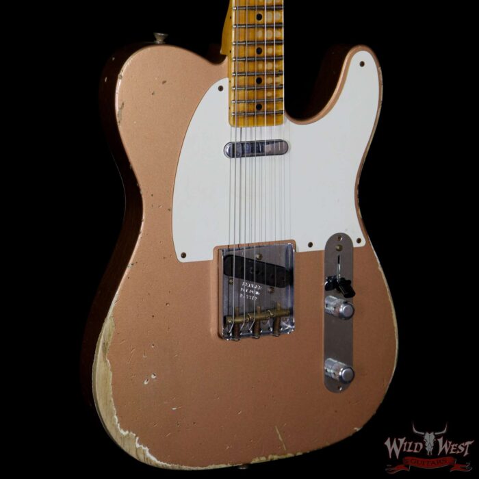 Fender Custom Shop 1952 Telecaster Heavy Relic Maple Streamlined U Neck Copper - Image 4