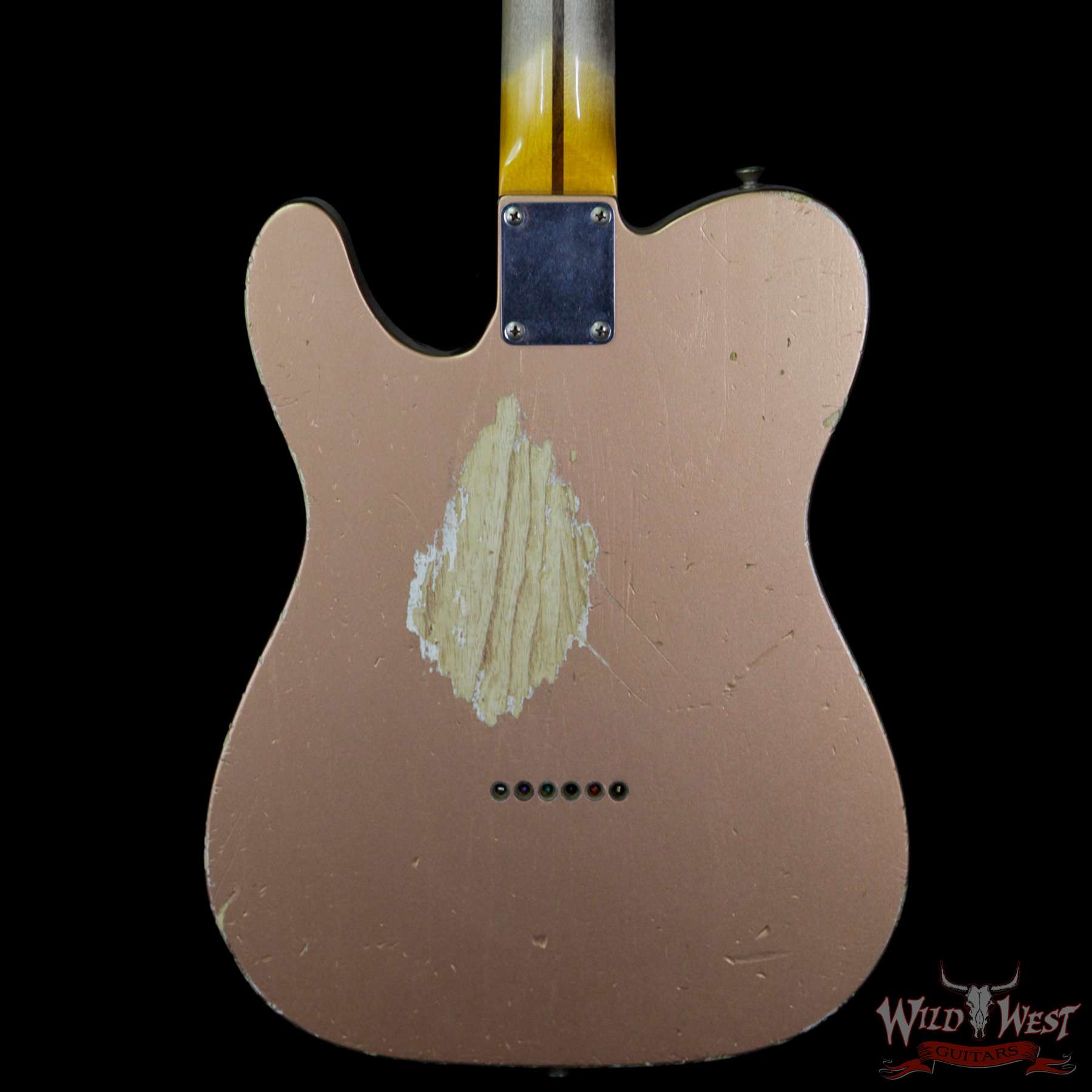 fender-52tele-relic-cpr-r13617-bbb__wwg.jpg Fender Custom Shop 1952 Telecaster Heavy Relic Copper Streamlined U Neck - Image 7