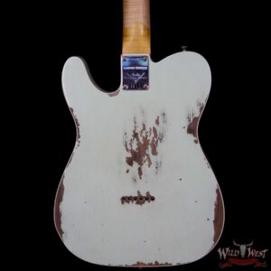 Fender Custom Shop Super Faded Aged 60s Telecaster Custom HS Flame Neck Heavy Relic Surf Green - Image 7