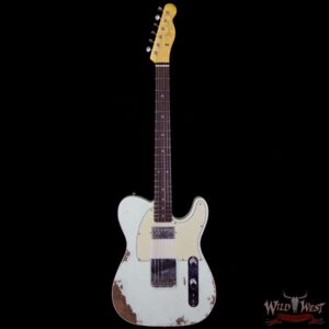 Fender Custom Shop Super Faded Aged 60s Telecaster Custom HS Flame Neck Heavy Relic Surf Green - Image 5