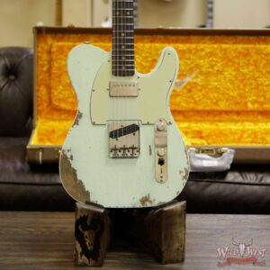 Fender Custom Shop Super Faded Aged 60s Telecaster Custom HS Flame Neck Heavy Relic Surf Green - Image 12