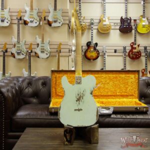 Fender Custom Shop Super Faded Aged 60s Telecaster Custom HS Flame Neck Heavy Relic Surf Green - Image 13